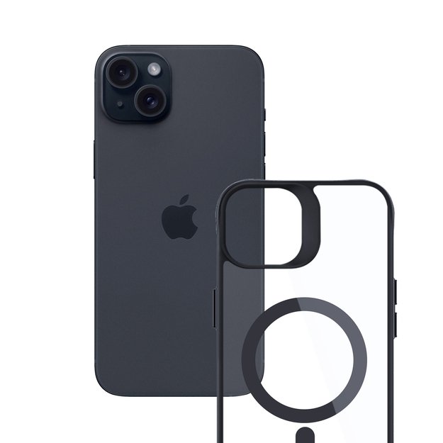 3mk Satin Armor MagCase with MagSafe for iPhone 15 Plus - Clear with Black Frame 12