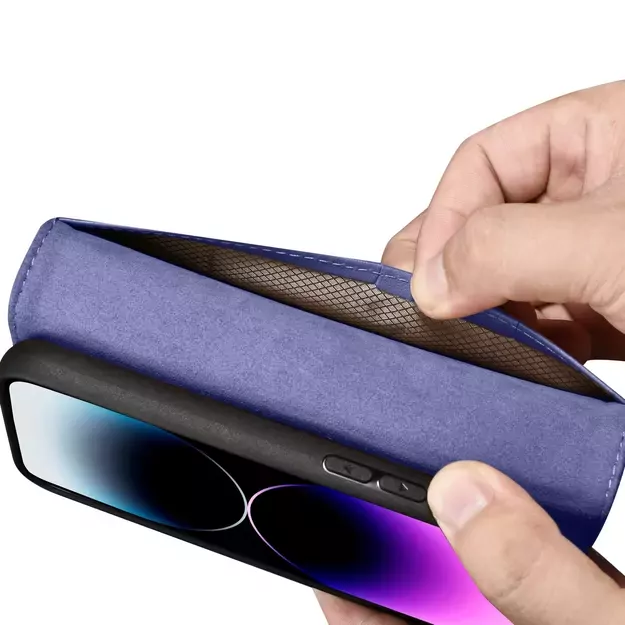 iCarer Wallet Case 2in1 Cover iPhone 14 Pro Max Leather Flip Cover Anti-RFID Light Purple (WMI14220728-LP) 20