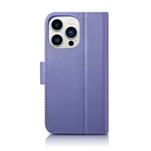 iCarer Wallet Case 2in1 Cover iPhone 14 Pro Max Leather Flip Cover Anti-RFID Light Purple (WMI14220728-LP) 11