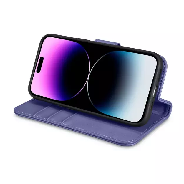 iCarer Wallet Case 2in1 Cover iPhone 14 Pro Max Leather Flip Cover Anti-RFID Light Purple (WMI14220728-LP) 18