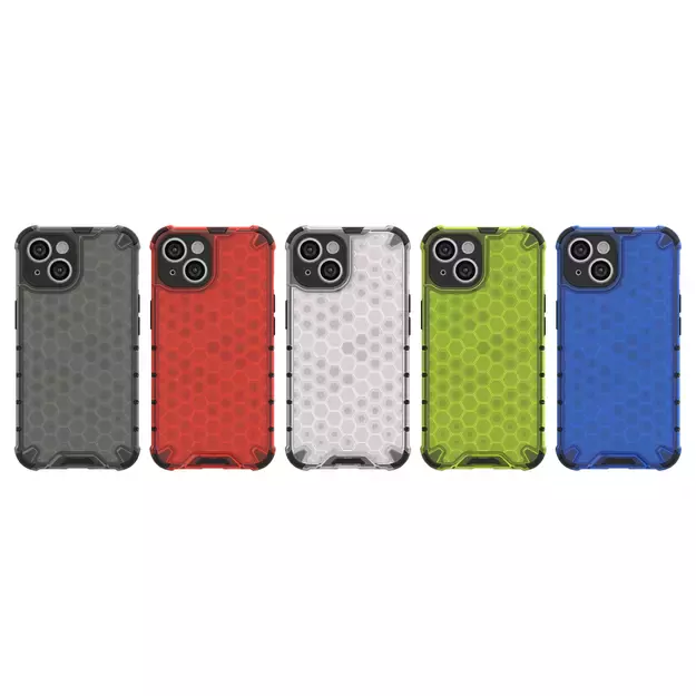 Honeycomb case for iPhone 14 armored hybrid cover black 36