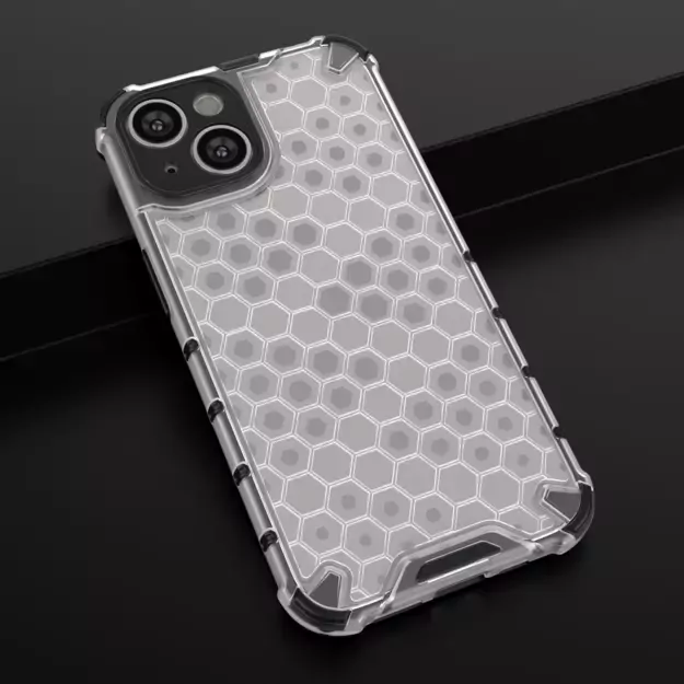 Honeycomb case for iPhone 14 armored hybrid cover black 38