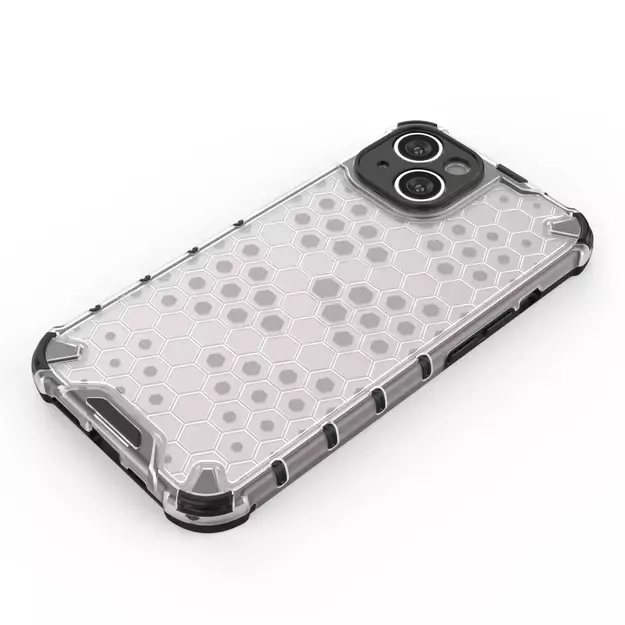 Honeycomb case for iPhone 14 armored hybrid cover black 22