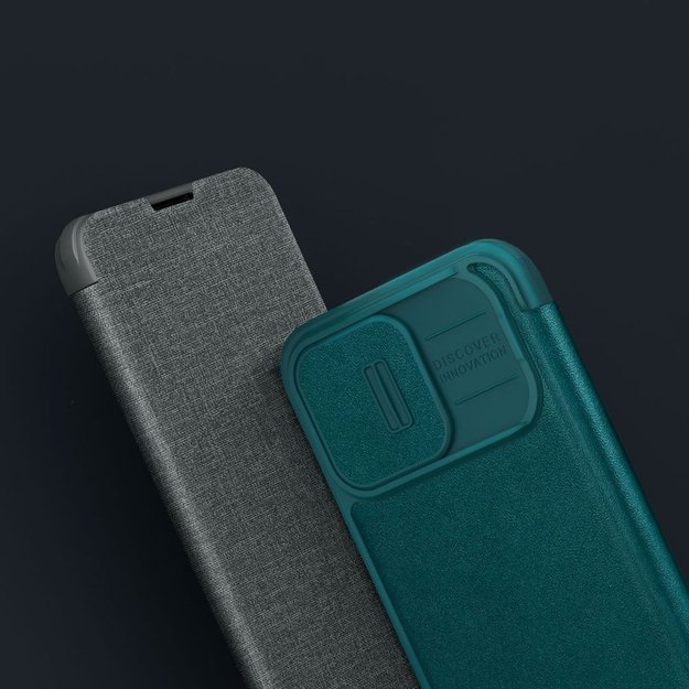Nillkin Qin Cloth Pro Case Case for iPhone 14 Pro Max Camera Cover Holster Cover Flip Case Blue 7