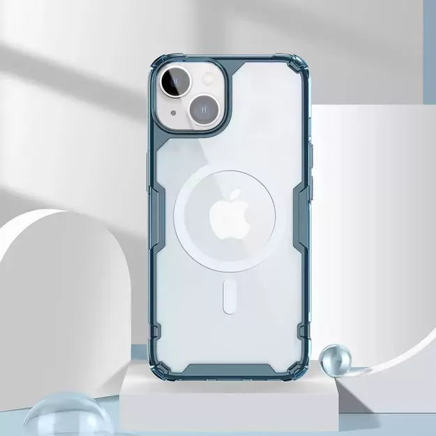 Nillkin Nature Pro Magnetic Case iPhone 14 Plus magnetic case MagSafe blue 17