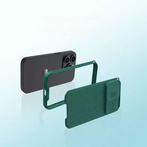 Nillkin CamShield Pro Case iPhone 14 Pro Max Armored Cover Camera Protector Green 1