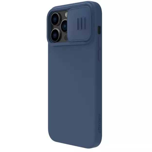 Nillkin CamShield Silky Silicone Case iPhone 14 Pro Case with Camera Protector Blue 13