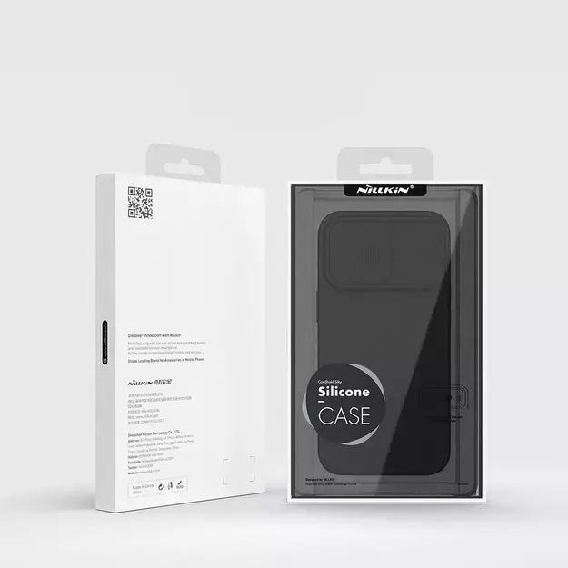 Nillkin CamShield Silky Silicone Case iPhone 14 Pro Case with Camera Protector Blue 12