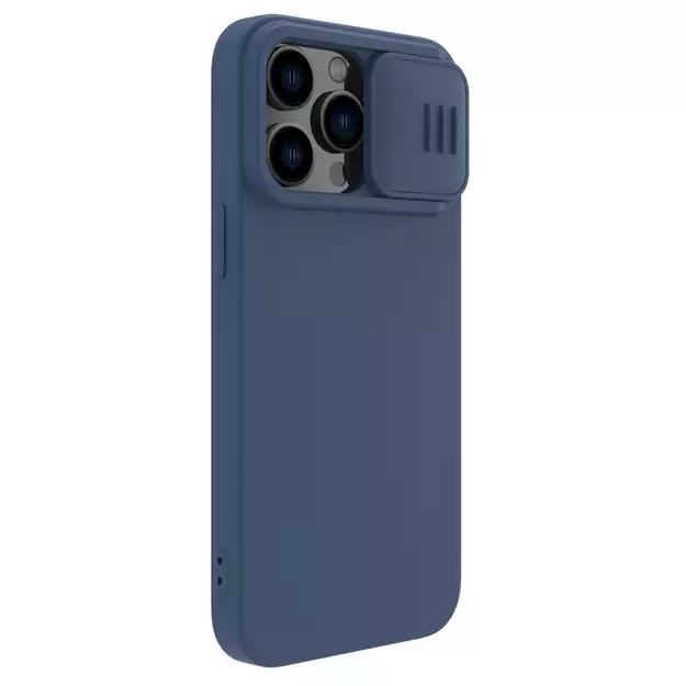 Nillkin CamShield Silky Silicone Case iPhone 14 Pro Case with Camera Protector Blue 10