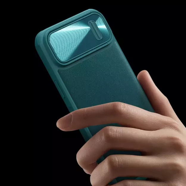 Nillkin CamShield Leather S Case iPhone 14 Pro case with camera cover blue 22