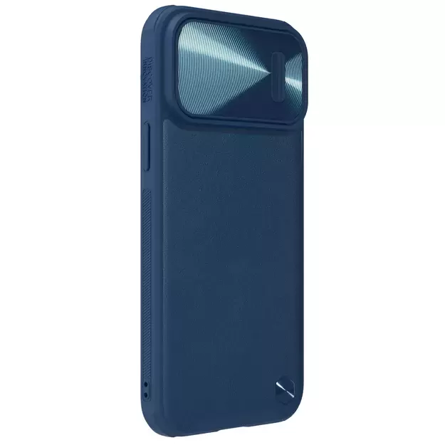 Nillkin CamShield Leather S Case iPhone 14 Pro case with camera cover blue 17