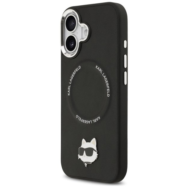 Karl Lagerfeld Choupette Pin MagSafe Case for iPhone 17 - Black 1