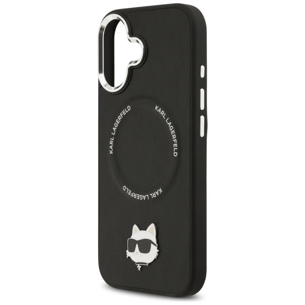 Karl Lagerfeld Choupette Pin MagSafe Case for iPhone 17 - Black 5