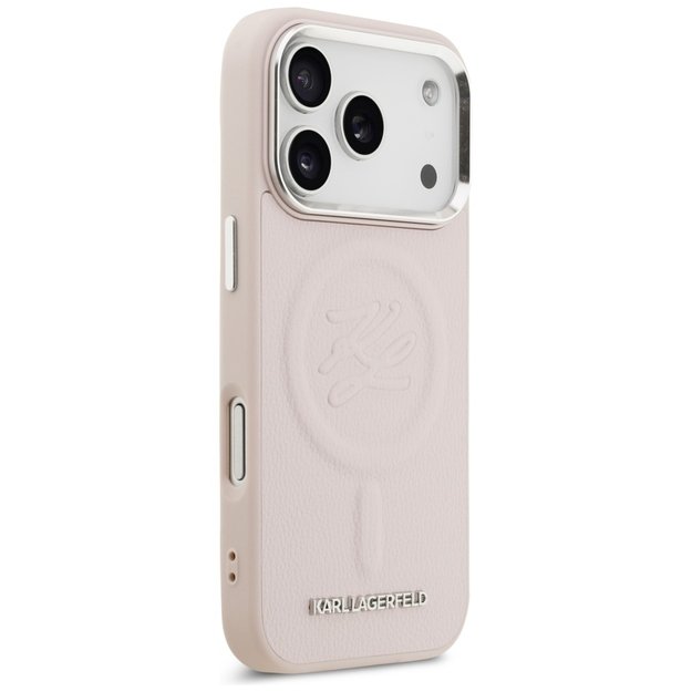 Karl Lagerfeld Initial &amp  Metal Logo MagSafe Case for iPhone 17 Pro Max - Pink 3