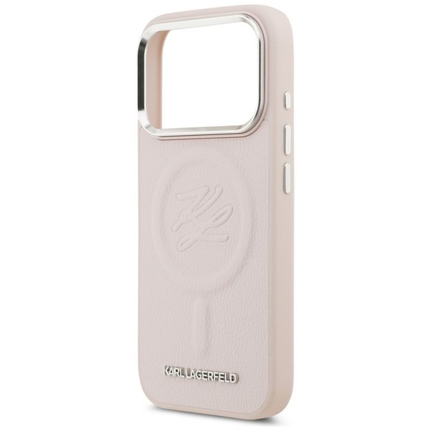 Karl Lagerfeld Initial &amp  Metal Logo MagSafe Case for iPhone 17 Pro Max - Pink 5