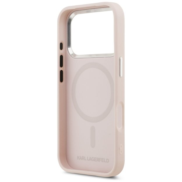 Karl Lagerfeld Initial &amp  Metal Logo MagSafe Case for iPhone 17 Pro Max - Pink 6