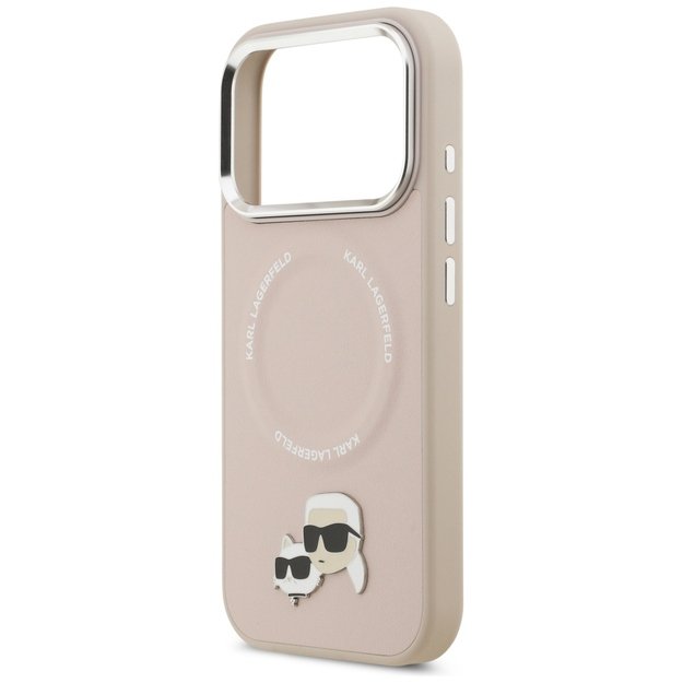 Karl Lagerfeld Karl &amp  Choupette Pins MagSafe Case for iPhone 17 Pro - Pink 5