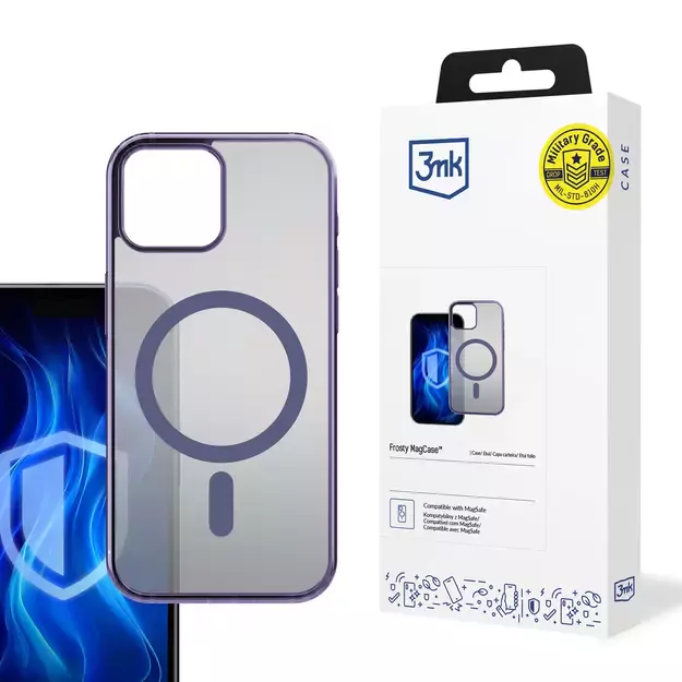 3mk Frosty MagCase Purple Case for Apple iPhone 12 Pro Max - purple