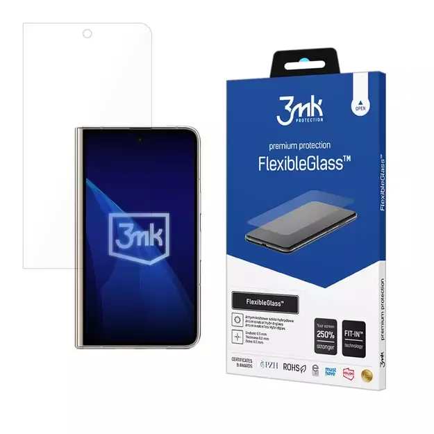 Tempered glass 3mk FlexibleGlass for Google Pixel Fold (front)