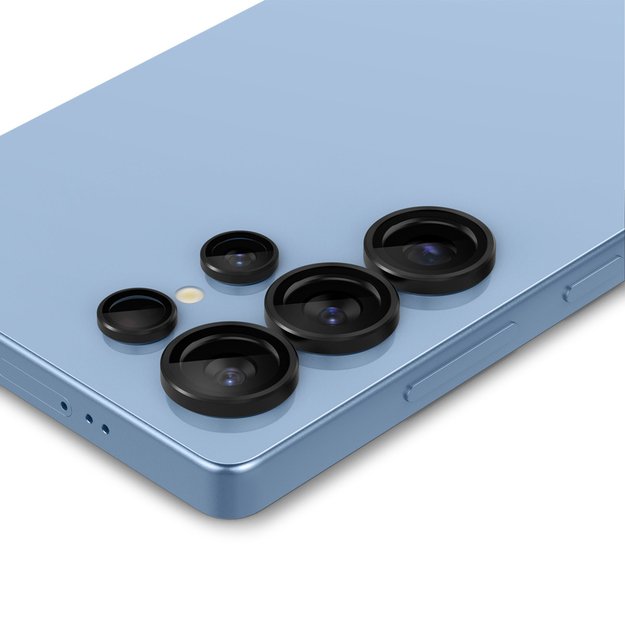 Spigen Optik Pro GLAS.TR EZ FIT 2-pack Camera Cover for Samsung Galaxy S25 Ultra - Black 8