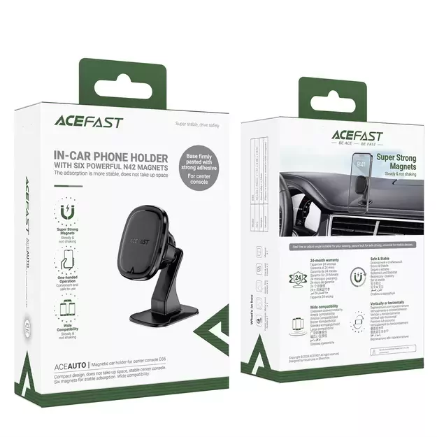 Acefast D35 Magnetic Dashboard Holder - Black 10