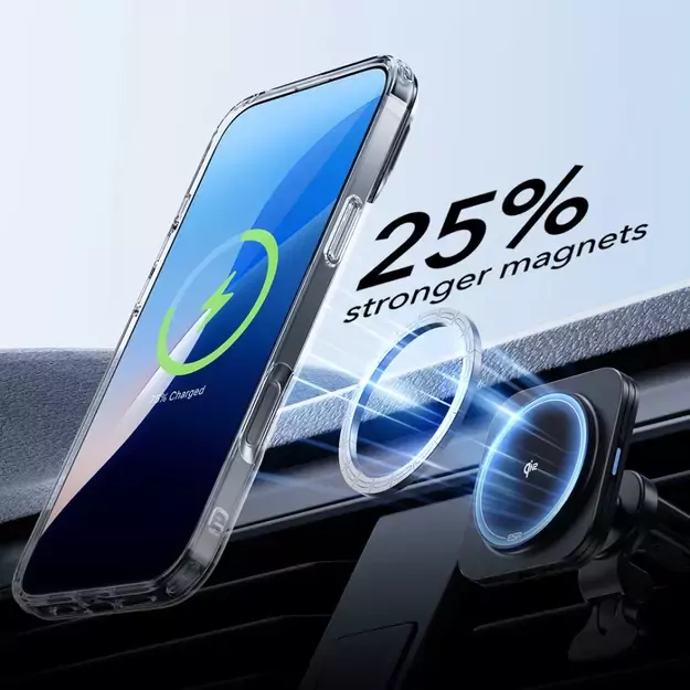 ESR Classic Hybrid Kickstand Halolock MagSafe Case Set + Tempered Glass for iPhone 16 PLUS - Clear 7