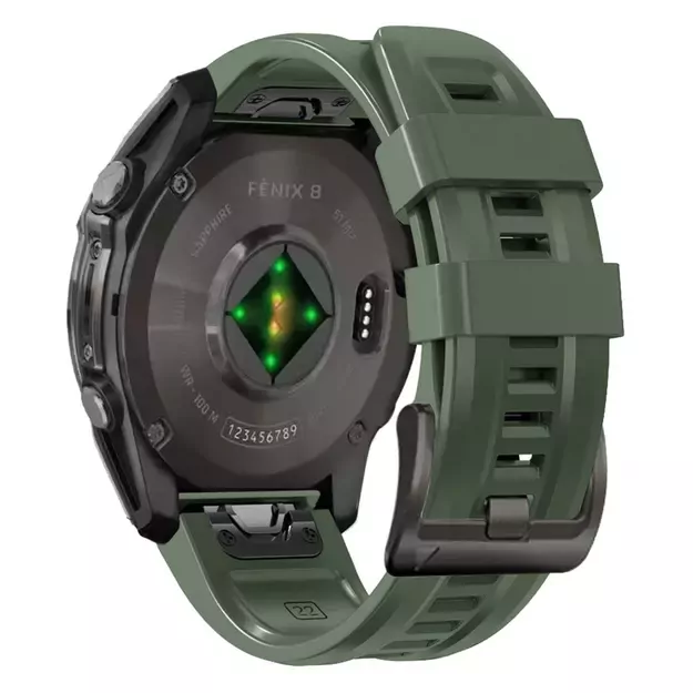 Tech-Protect Silicone Strap for Garmin Fenix 5S / 5S PLUS / 6S / 6S Pro / 7S / 8 (43MM) - Green 1