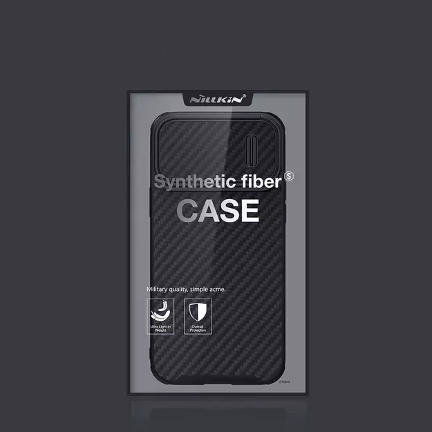 Nillkin Synthetic Fiber S Case iPhone 14 Pro Max case with camera cover, black 4