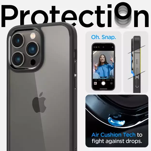 Spigen Ultra Hybrid iPhone 14 Pro Case - Matte Black 20