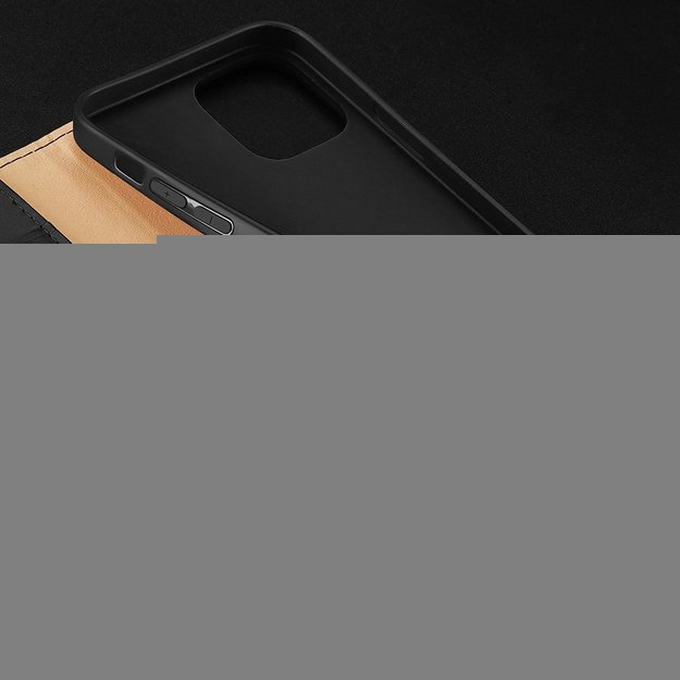 Dux Ducis Hivo Leather Flip Cover Genuine Leather Wallet for Cards and Documents iPhone 14 Pro Brown 22