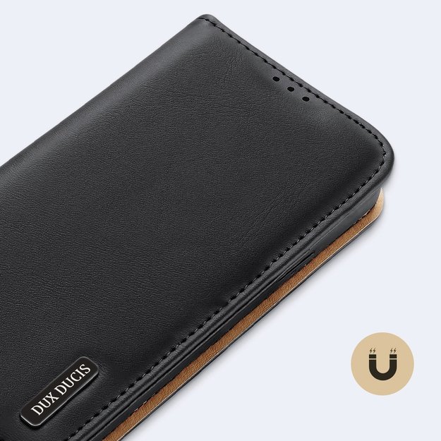 Dux Ducis Hivo Leather Flip Cover Genuine Leather Wallet for Cards and Documents iPhone 14 Pro Brown 21