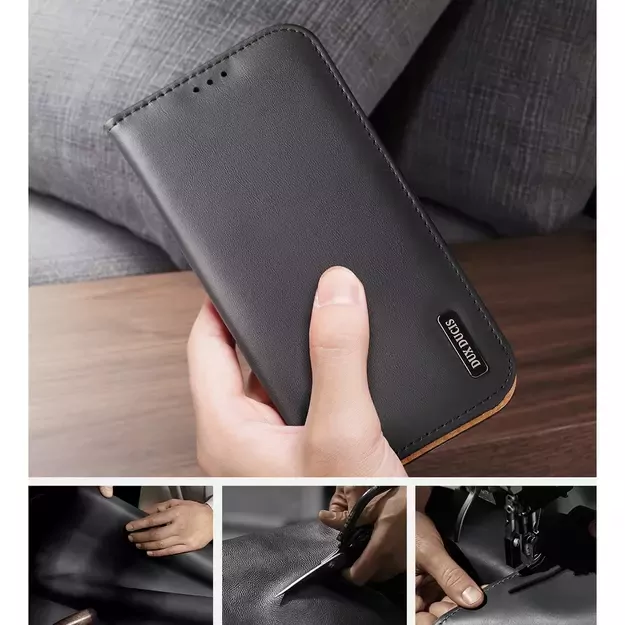 Dux Ducis Hivo Leather Flip Cover Genuine Leather Wallet for Cards and Documents iPhone 14 Pro Brown 35