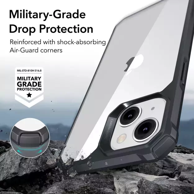 ESR Air Armor Case for iPhone 14 Plus - Clear Black 6