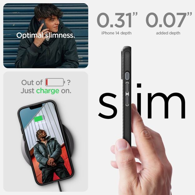 Spigen Mag Armor iPhone 14 Plus Case - Matte Black 15