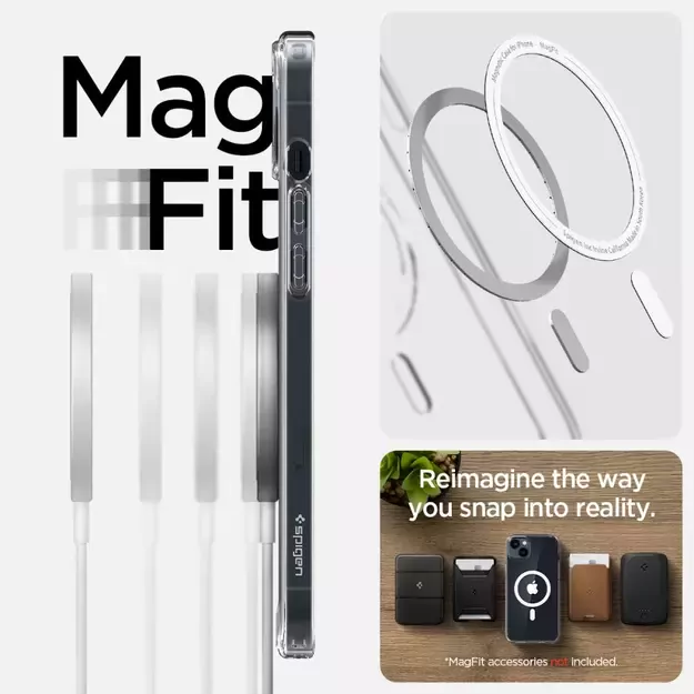 Spigen Ultra Hybrid Mag Case with MagSafe for iPhone 14 - Clear/White 23