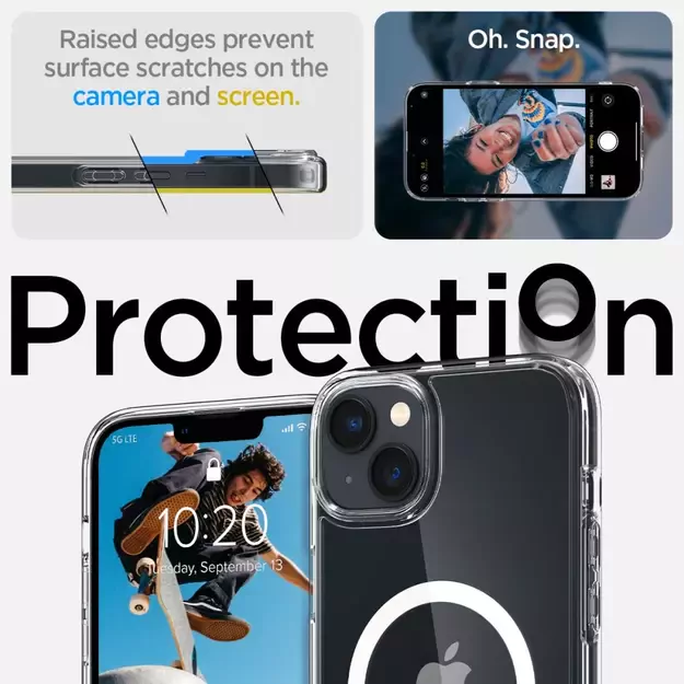 Spigen Ultra Hybrid Mag Case with MagSafe for iPhone 14 - Clear/White 22