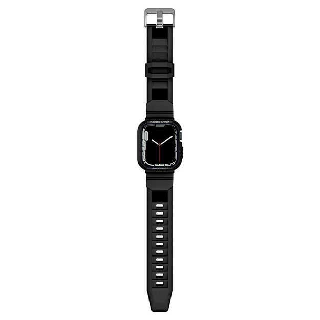 Spigen Rugged Armor Pro Case with Strap for Apple Watch 4 / 5 / 6 / 7 / 8 / SE (44/45 mm) - Black 5