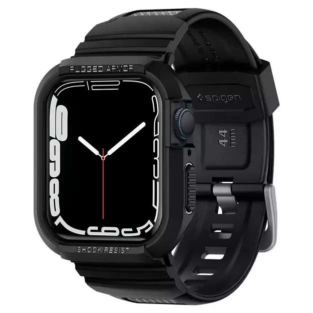 Spigen Rugged Armor Pro Case with Strap for Apple Watch 4 / 5 / 6 / 7 / 8 / SE (44/45 mm) - Black 12