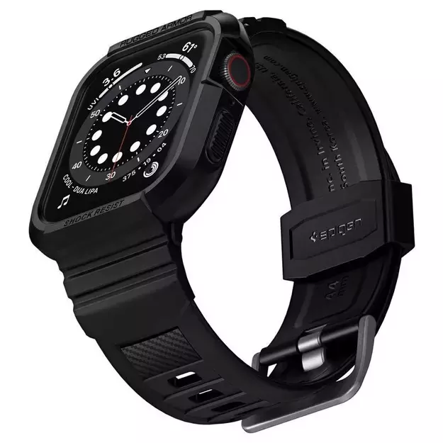 Spigen Rugged Armor Pro Case with Strap for Apple Watch 4 / 5 / 6 / 7 / 8 / SE (44/45 mm) - Black 10