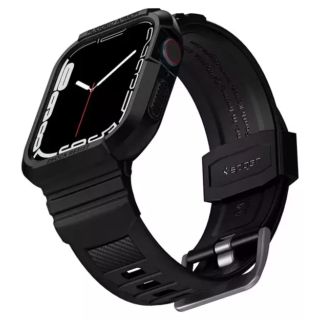 Spigen Rugged Armor Pro Case with Strap for Apple Watch 4 / 5 / 6 / 7 / 8 / SE (44/45 mm) - Black 7