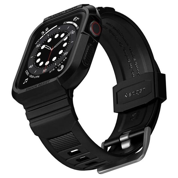 Spigen Rugged Armor Pro Case with Strap for Apple Watch 4 / 5 / 6 / 7 / 8 / SE (44/45 mm) - Black 10