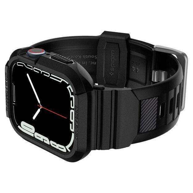 Spigen Rugged Armor Pro Case with Strap for Apple Watch 4 / 5 / 6 / 7 / 8 / SE (44/45 mm) - Black 4