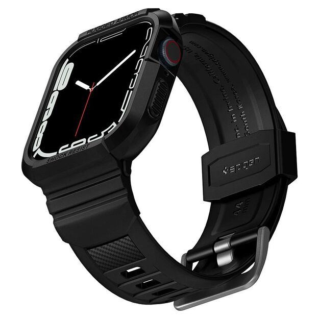 Spigen Rugged Armor Pro Case with Strap for Apple Watch 4 / 5 / 6 / 7 / 8 / SE (44/45 mm) - Black 7