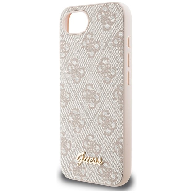 Guess 4G Script Logo MagSafe iPhone 16e Case - Pink 4