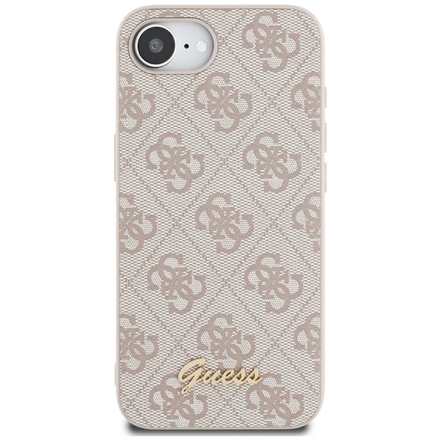 Guess 4G Script Logo MagSafe iPhone 16e Case - Pink 1