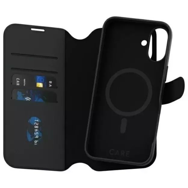 CARE by PanzerGlass Feature Tango 2in1 Wallet MagSafe Case for iPhone 16 Plus - Black 4