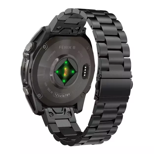 Tech-Protect Stainless Garmin Fenix 5X / 5X PLUS / 6X / 6X Pro / 7X / 8 Strap (51 MM) - Black 5