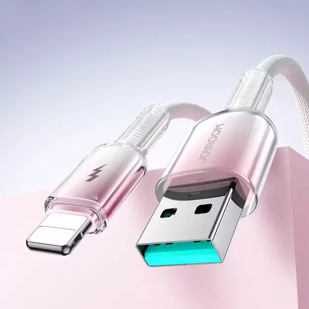 Joyroom S-A42 Crystal-Clear Series 3A USB-A - Lightning cable 1.2m - white 8
