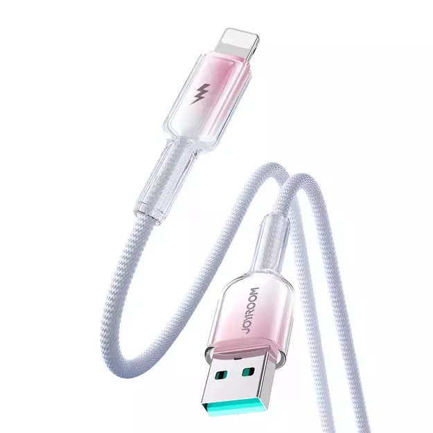 Joyroom S-A42 Crystal-Clear Series 3A USB-A - Lightning cable 1.2m - white 2