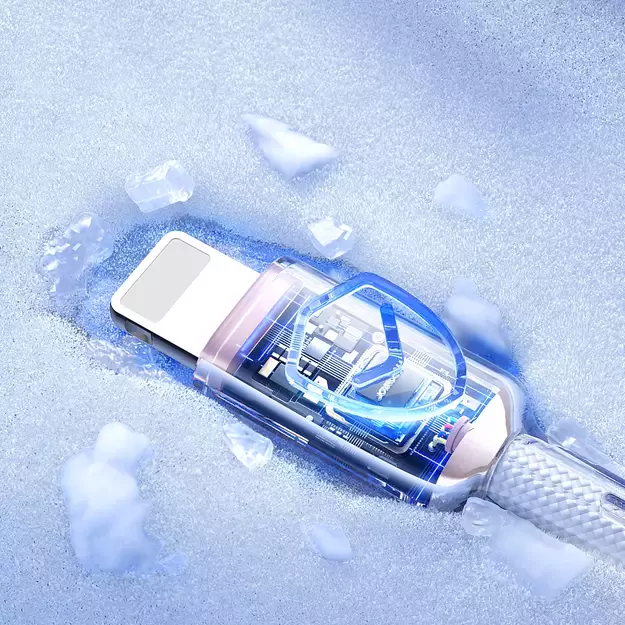 Joyroom S-A42 Crystal-Clear Series 3A USB-A - Lightning cable 1.2m - white 12
